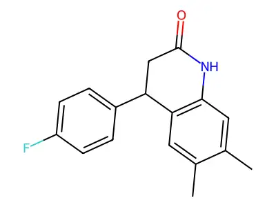 4-(4-fluorophenyl)-6,7-dimethyl-3,4-dihydroquinolin-2(1H)-one structure