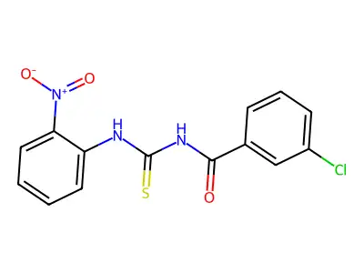 3-chloro-N-[(2-nitrophenyl)carbamothioyl]benzamide structure