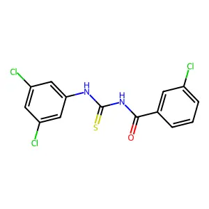 3-chloro-N-[(3,5-dichlorophenyl)carbamothioyl]benzamide structure