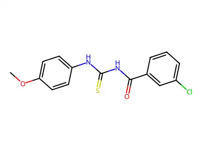 3-chloro-N-[(4-methoxyphenyl)carbamothioyl]benzamide structure