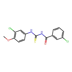3-chloro-N-[(3-chloro-4-methoxyphenyl)carbamothioyl]benzamide structure