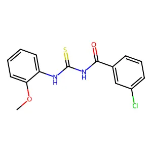 3-chloro-N-[(2-methoxyphenyl)carbamothioyl]benzamide structure