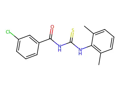 3-chloro-N-[(2,6-dimethylphenyl)carbamothioyl]benzamide structure
