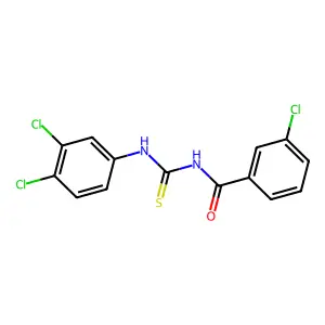 3-chloro-N-[(3,4-dichlorophenyl)carbamothioyl]benzamide structure
