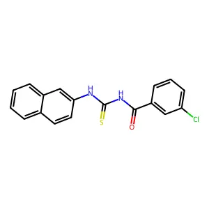 3-chloro-N-(naphthalen-2-ylcarbamothioyl)benzamide structure