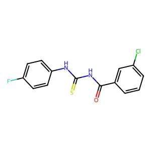 3-chloro-N-[(4-fluorophenyl)carbamothioyl]benzamide structure