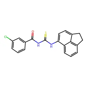3-chloro-N-(1,2-dihydroacenaphthylen-5-ylcarbamothioyl)benzamide structure