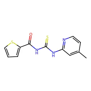 N-[(4-methylpyridin-2-yl)carbamothioyl]thiophene-2-carboxamide structure