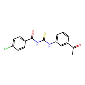N-[(3-acetylphenyl)carbamothioyl]-4-chlorobenzamide structure