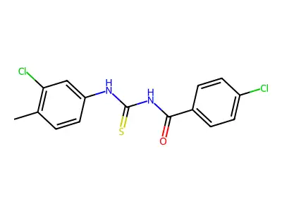4-chloro-N-[(3-chloro-4-methylphenyl)carbamothioyl]benzamide structure