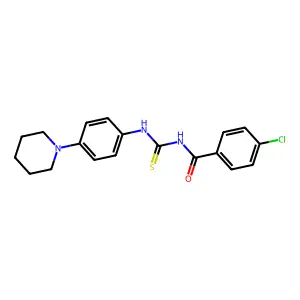 4-chloro-N-[(4-piperidin-1-ylphenyl)carbamothioyl]benzamide structure