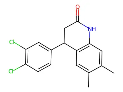 4-(3,4-dichlorophenyl)-6,7-dimethyl-3,4-dihydroquinolin-2(1H)-one structure