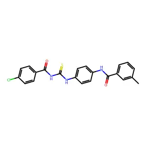 N-[4-[(4-chlorobenzoyl)carbamothioylamino]phenyl]-3-methylbenzamide structure