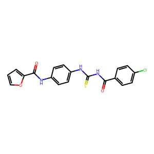 N-[4-[(4-chlorobenzoyl)carbamothioylamino]phenyl]furan-2-carboxamide structure