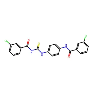 3-chloro-N-[4-[(3-chlorobenzoyl)carbamothioylamino]phenyl]benzamide structure