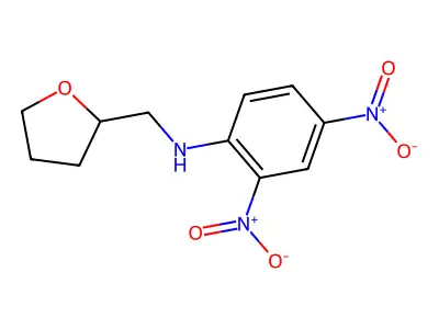 (2,4-Dinitrophenyl)(tetrahydrofuran-2-ylmethyl)amine structure