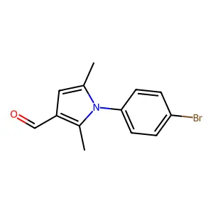 1-(4-Bromophenyl)-2,5-dimethyl-1H-pyrrole-3-carbaldehyde structure