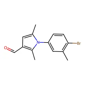 1-(4-Bromo-3-methylphenyl)-2,5-dimethyl-1H-pyrrole-3-carbaldehyde structure