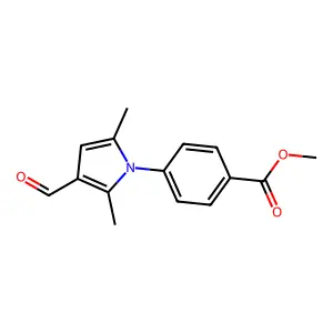 methyl 4-(3-formyl-2,5-dimethyl-1H-pyrrol-1-yl)benzoate structure