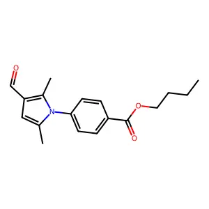 butyl 4-(3-formyl-2,5-dimethyl-1H-pyrrol-1-yl)benzoate structure