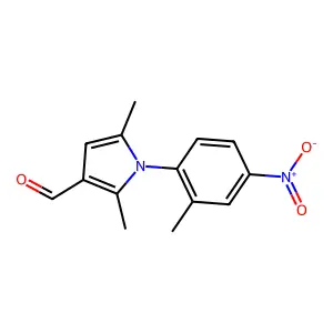 2,5-dimethyl-1-(2-methyl-4-nitrophenyl)-1H-pyrrole-3-carbaldehyde structure