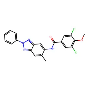 3,5-dichloro-4-methoxy-N-(6-methyl-2-phenylbenzotriazol-5-yl)benzamide structure