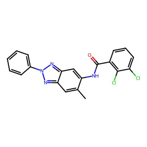 2,3-dichloro-N-(6-methyl-2-phenylbenzotriazol-5-yl)benzamide structure