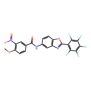 4-methoxy-3-nitro-N-[2-(pentafluorophenyl)-1,3-benzoxazol-5-yl]benzamide structure