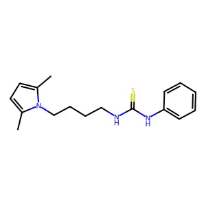 1-[4-(2,5-Dimethylpyrrol-1-yl)butyl]-3-phenylthiourea structure