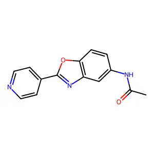 N-(2-pyridin-4-yl-1,3-benzoxazol-5-yl)acetamide structure