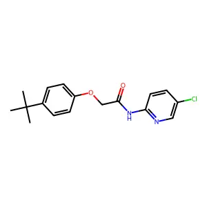 2-(4-tert-butylphenoxy)-N-(5-chloropyridin-2-yl)acetamide structure