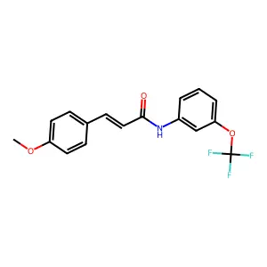 (2E)-3-(4-methoxyphenyl)-N-[3-(trifluoromethoxy)phenyl]prop-2-enamide structure
