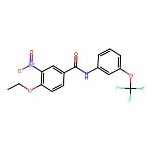 4-ethoxy-3-nitro-N-[3-(trifluoromethoxy)phenyl]benzamide structure