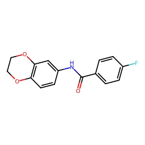 N-(2,3-dihydro-1,4-benzodioxin-6-yl)-4-fluorobenzamide structure