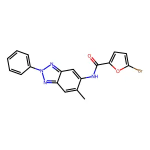 5-bromo-N-(6-methyl-2-phenylbenzotriazol-5-yl)furan-2-carboxamide structure