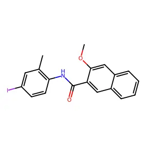 N-(4-iodo-2-methylphenyl)-3-methoxynaphthalene-2-carboxamide structure