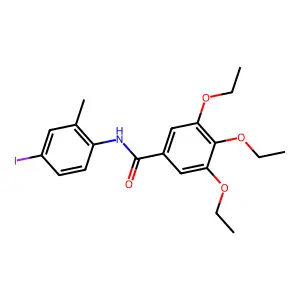 3,4,5-triethoxy-N-(4-iodo-2-methylphenyl)benzamide structure