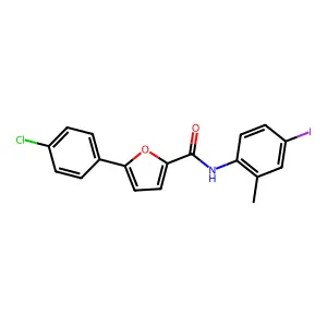 5-(4-chlorophenyl)-N-(4-iodo-2-methylphenyl)furan-2-carboxamide structure