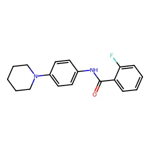 2-fluoro-N-[4-(piperidin-1-yl)phenyl]benzamide structure