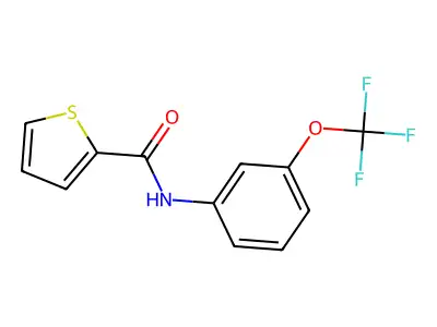 N-[3-(trifluoromethoxy)phenyl]thiophene-2-carboxamide structure