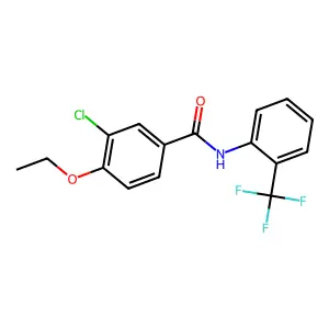 3-chloro-4-ethoxy-N-[2-(trifluoromethyl)phenyl]benzamide structure
