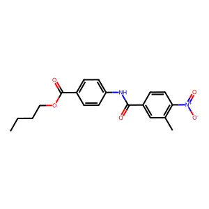 Butyl 4-{[(3-methyl-4-nitrophenyl)carbonyl]amino}benzoate structure