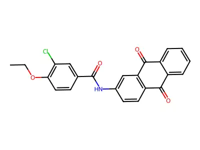 3-chloro-N-(9,10-dioxo-9,10-dihydroanthracen-2-yl)-4-ethoxybenzamide structure