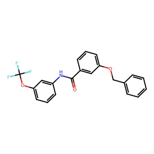 3-(benzyloxy)-N-[3-(trifluoromethoxy)phenyl]benzamide structure