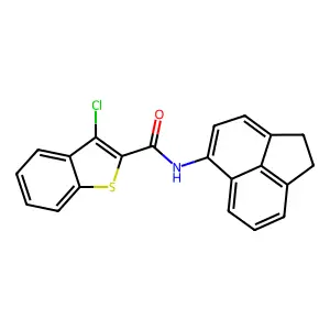 3-chloro-N-(1,2-dihydroacenaphthylen-5-yl)-1-benzothiophene-2-carboxamide structure
