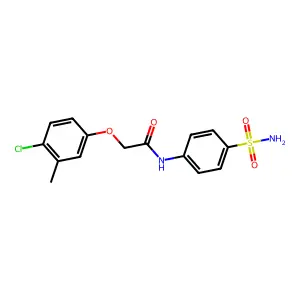 2-(4-chloro-3-methylphenoxy)-N-(4-sulfamoylphenyl)acetamide structure