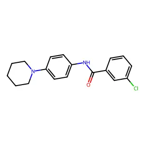 3-chloro-N-[4-(piperidin-1-yl)phenyl]benzamide structure