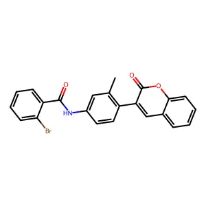 2-bromo-N-[3-methyl-4-(2-oxochromen-3-yl)phenyl]benzamide structure