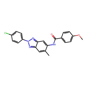 N-[2-(4-chlorophenyl)-6-methylbenzotriazol-5-yl]-4-methoxybenzamide structure