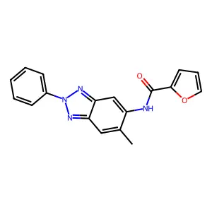 N-(6-methyl-2-phenyl-2H-1,2,3-benzotriazol-5-yl)-2-furamide structure